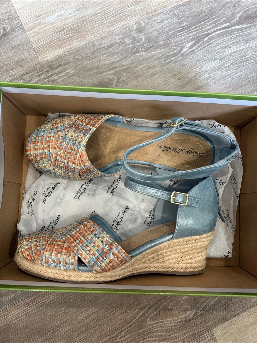 EUC EASY STREET PASTEL MULTI COAST WEDGE 6.5